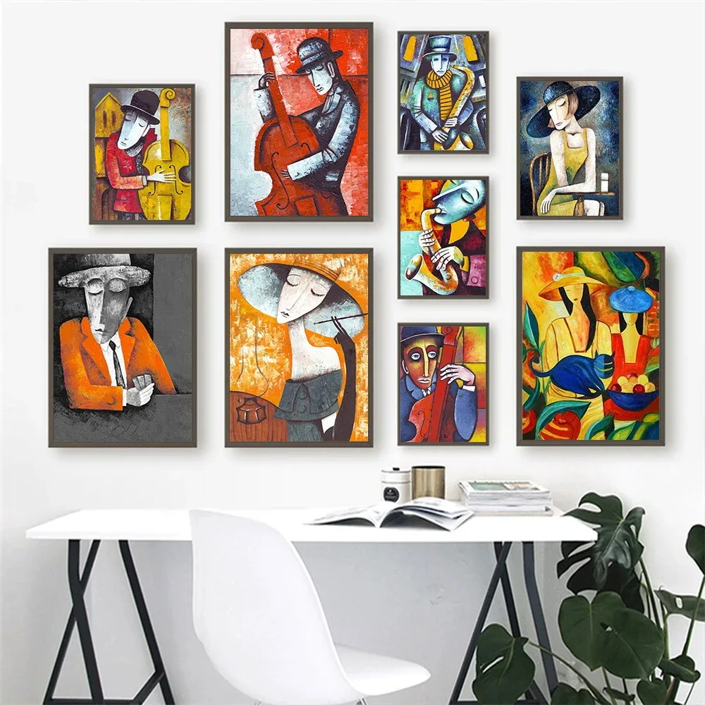 

Picasso Demoiselles D'Avignon безрамный холст постер-HD художественный периферийный настенный декор для гостиной и спальни