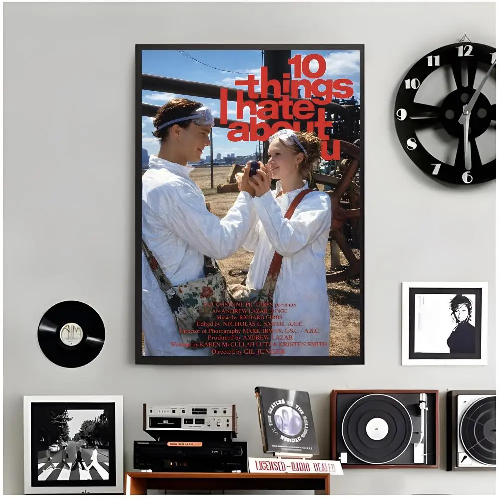 comedy romance T-10 Things I Hate About You Poster Modern Wall Art Home Decor Living Room Decorative Print Unframed