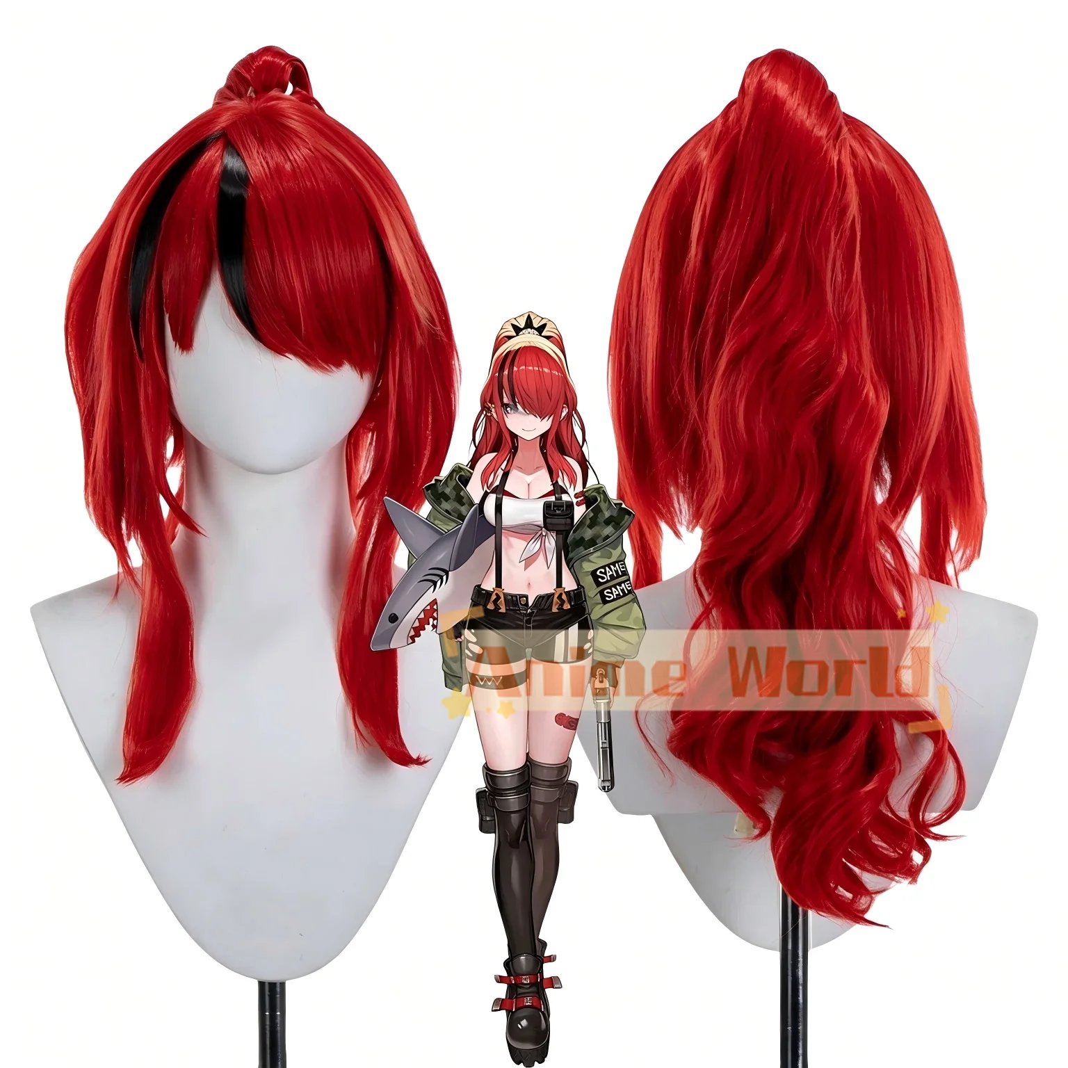 Anime Lain Paterson Wig Halloween Carnival Party Props Synthetic Hair Heat Resistant Fiber + Wig Cap