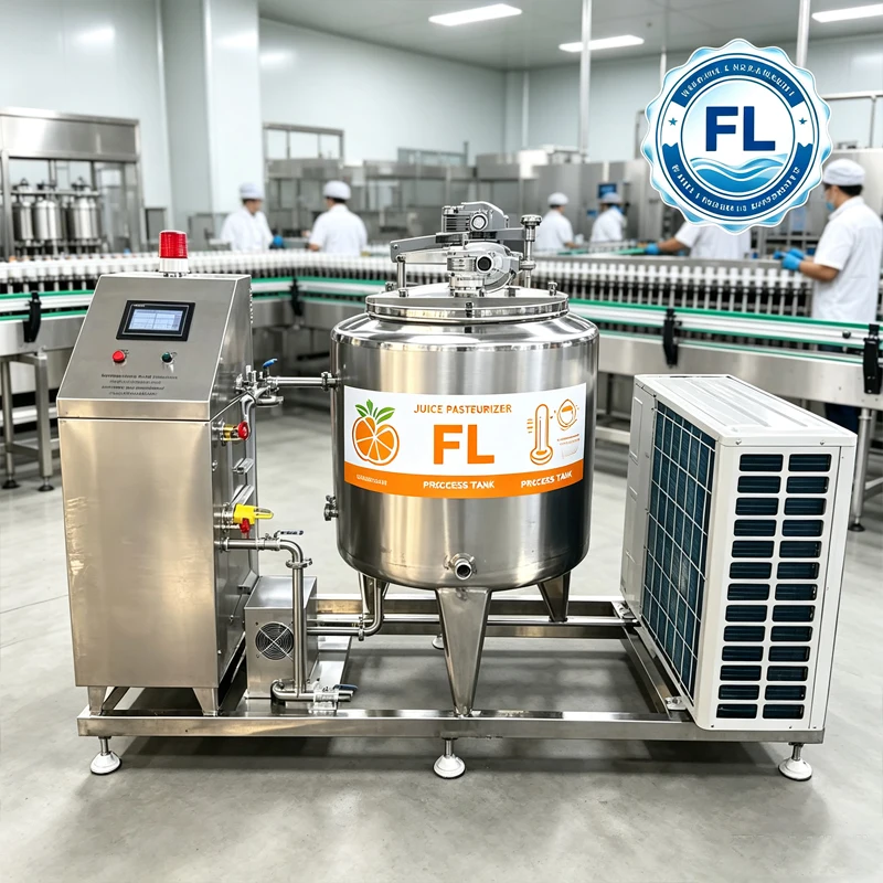 Commercial Juice Pasteurizer Machine Stainless Steel Process Tank Beverage Factory Cooling Sterilizer Equipment Customized
