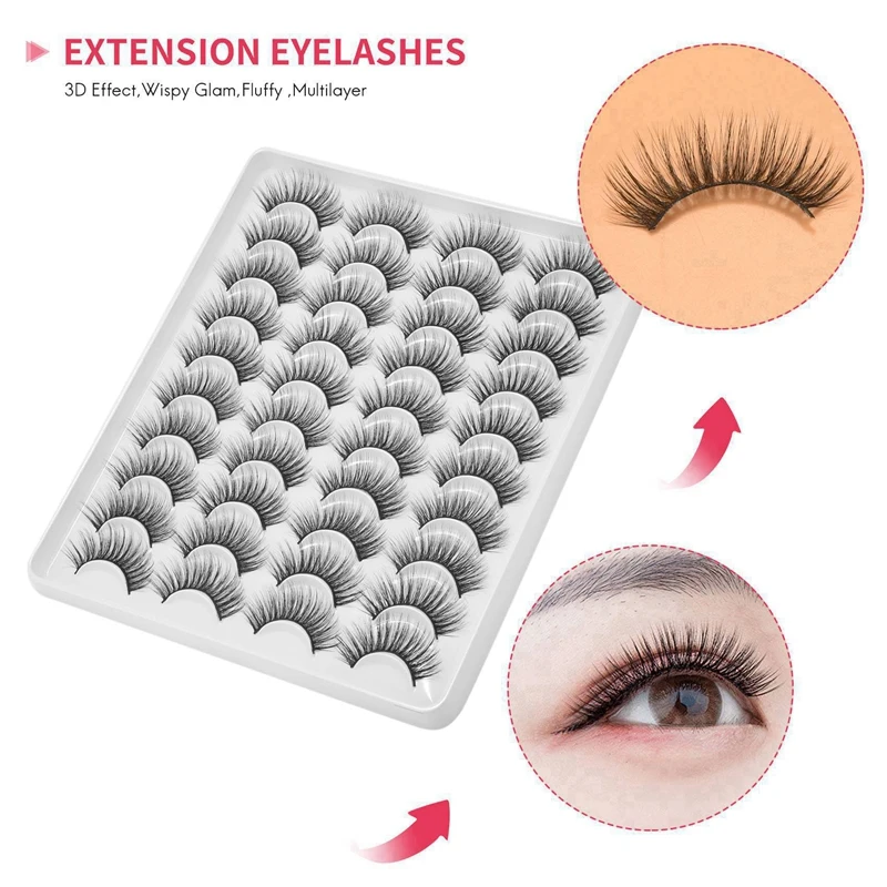 120 Pairs 3D Chemical Fiber Lashes Natural False Eyelashes Dramatic Volume Fake Lashes Makeup Extension Eyelashes