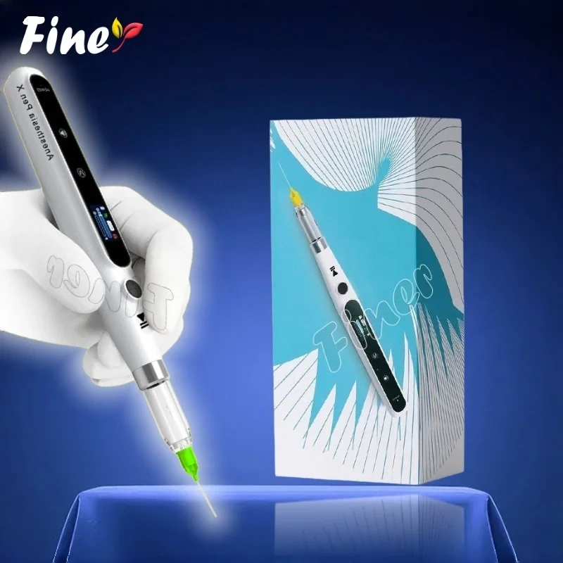 

Finer Dental Anesthesia Injector Painless Local Dental Anesthetic Pen Capsule Syringe with Operatable LCD Display Suction Back
