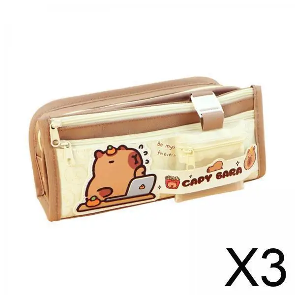 

Personalized Capibara Pencil Case Cartoon Waterproof Organizer Bag with Compartments for School Office Kids