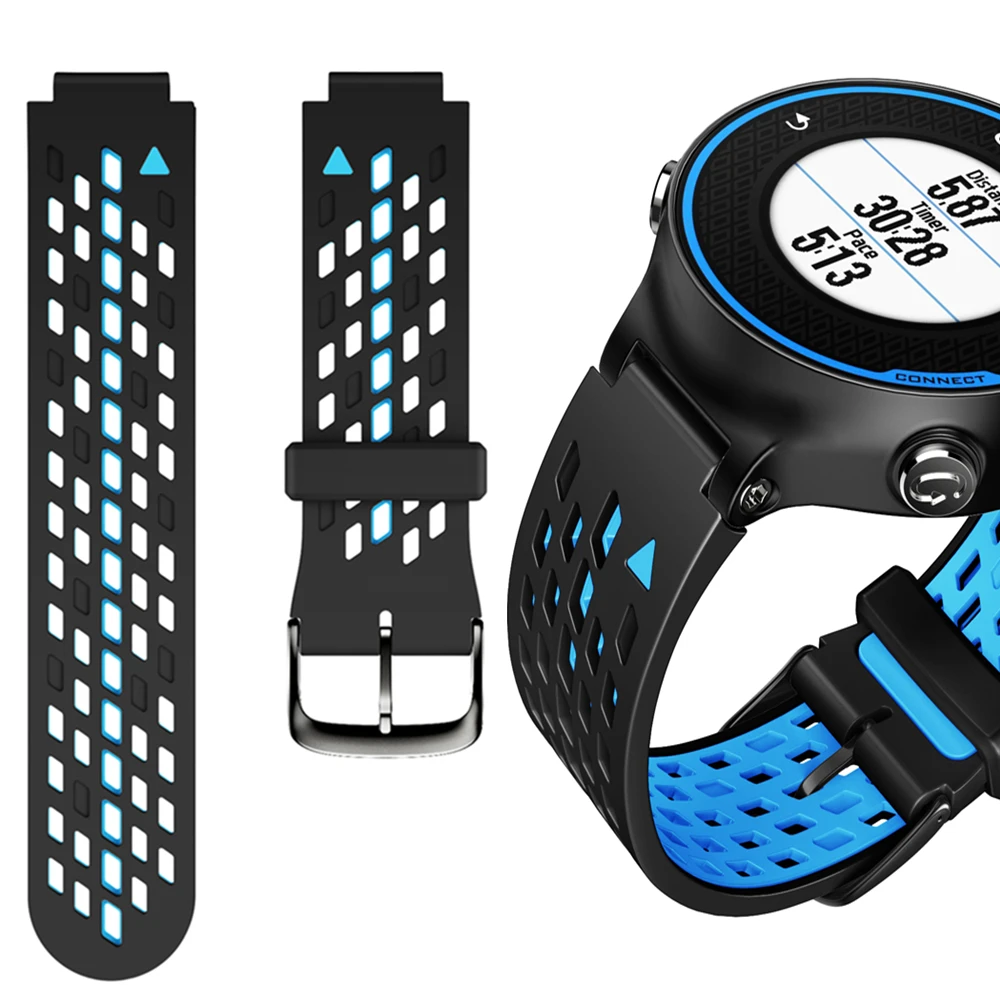 Dual Color Soft Sport Watch Strap For Garmin Forerunner 735XT 235 230 630 620 Breathable Running Replacement Wrist Band