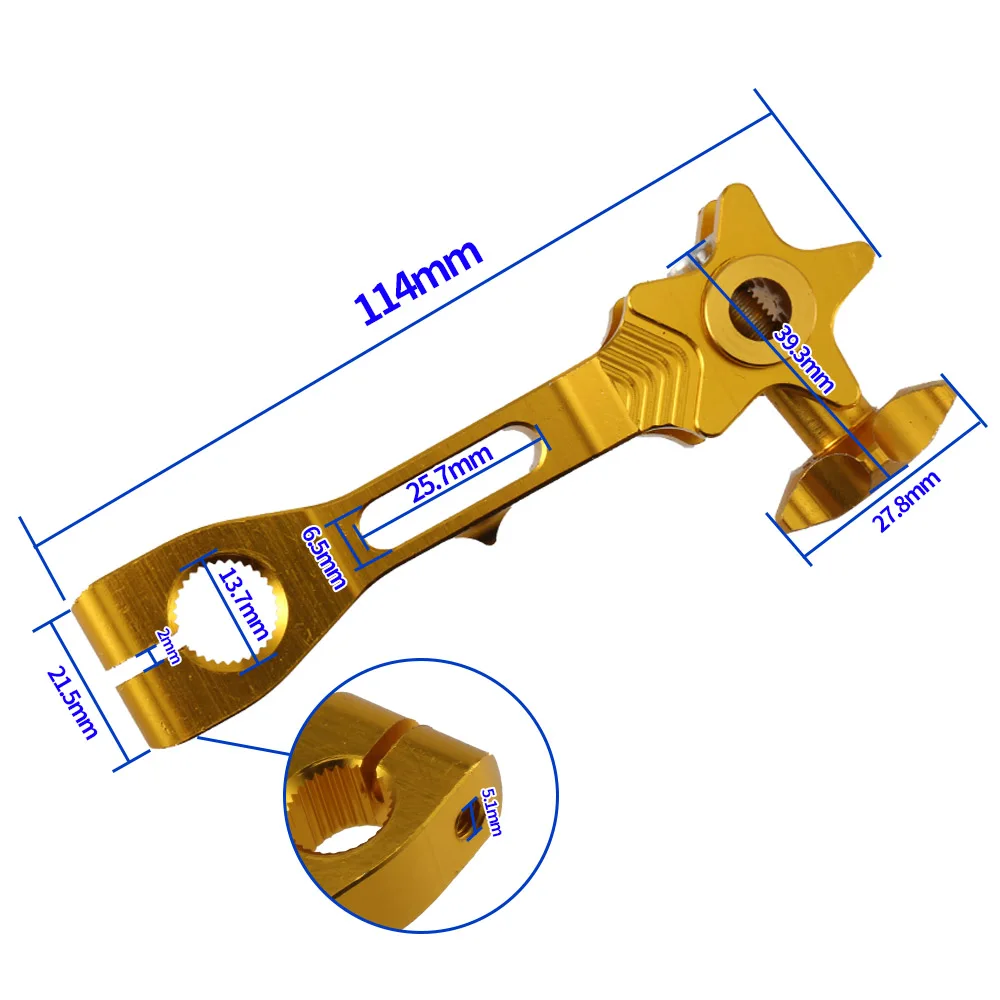 Motorcycle Rear Brake Rocker Arm CNC Adjustable Tension Lever Motorbike Pit Dirt Bike ATV Universal Modification Part Accessory