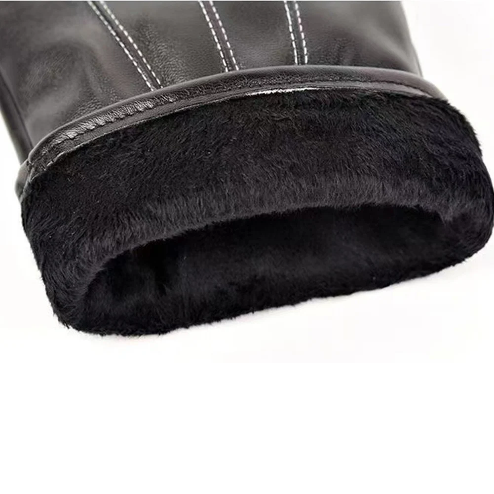 Guanti touch screen da uomo Guanti da equitazione con protezione in pelle PU Chiusura con bottone regolabile per campeggio Arrampicata Escursionismo Sport all'aria aperta