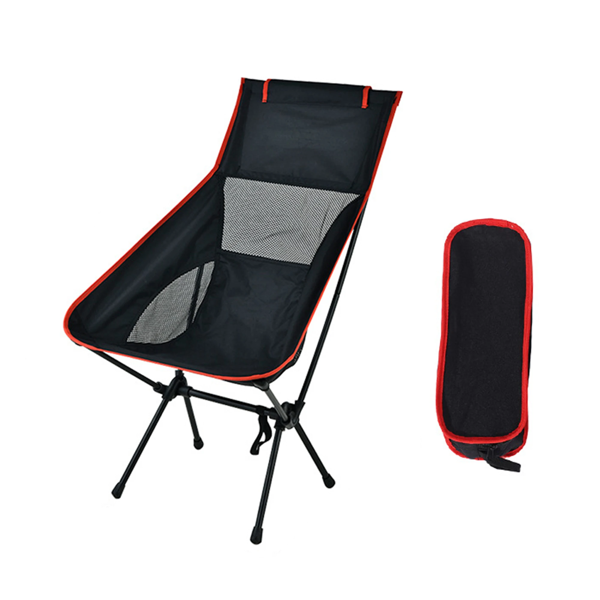 Outdoor Portable Camping Chair Oxford Cloth Folding Lengthen Camping Seat for Fishing BBQ Festival Picnic Beach Ultralight Chair