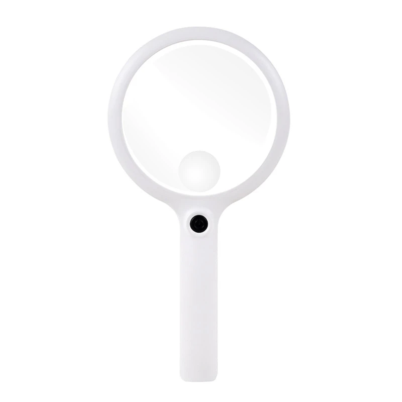 B53C Handheld Magnifier 3 Lighting Modes Rechargeable Illuminated Magnifying Glass Portable Magnifier For Reading Repair