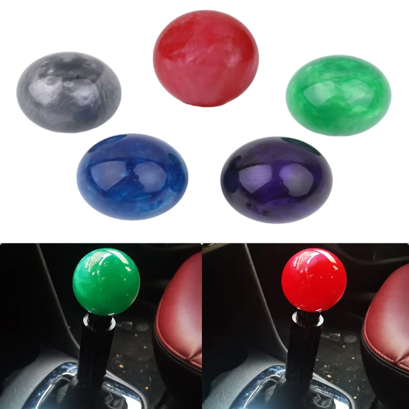 Universal 5 6 Speed Car Cover Gear Shifter Knob Manual Automatic Round Ball Shape Shifter Handle Stick Head Lever AT MT