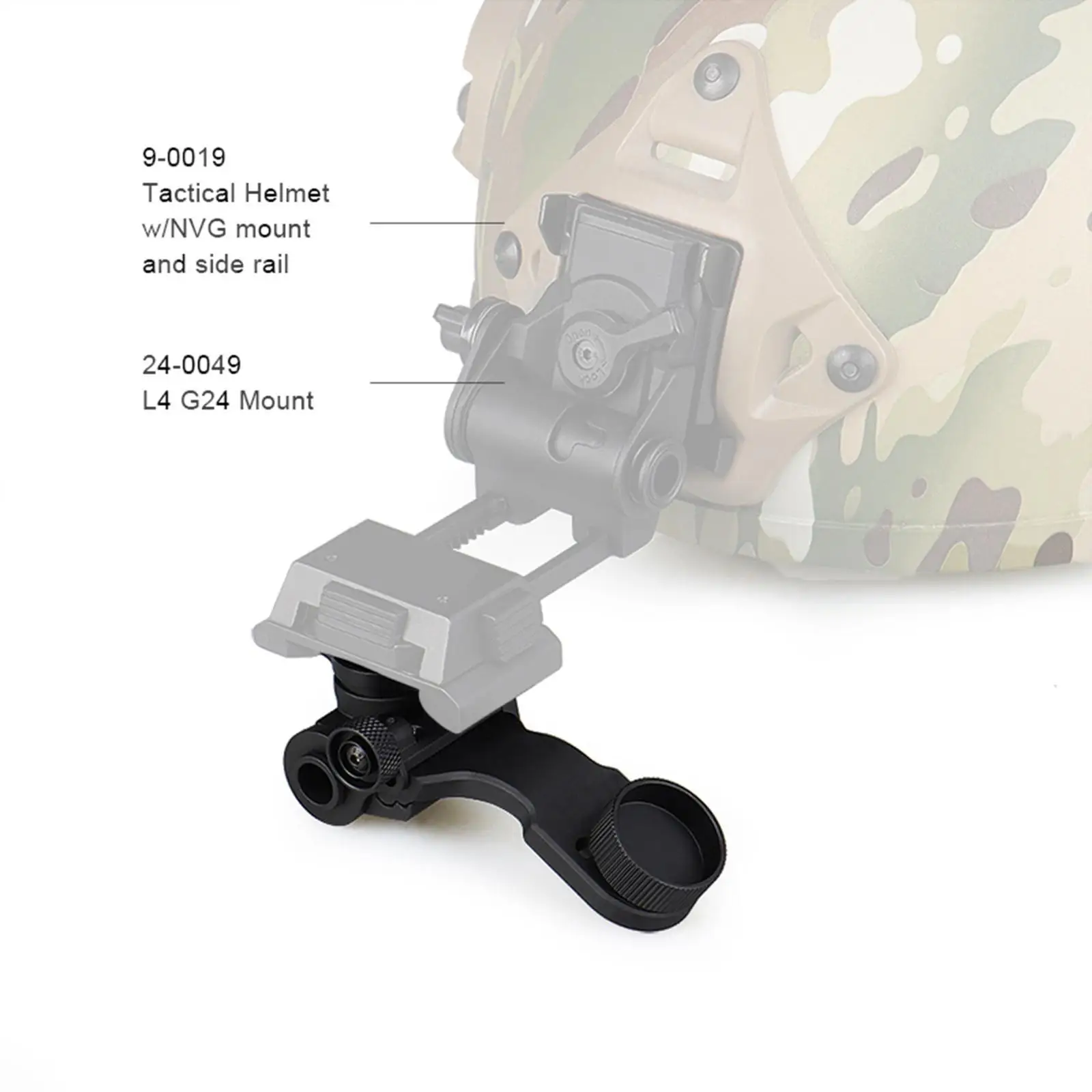 Outdoor Hunting J Arm Adapter Nvg Simple to Inatall Night J Arm Mount Helmets