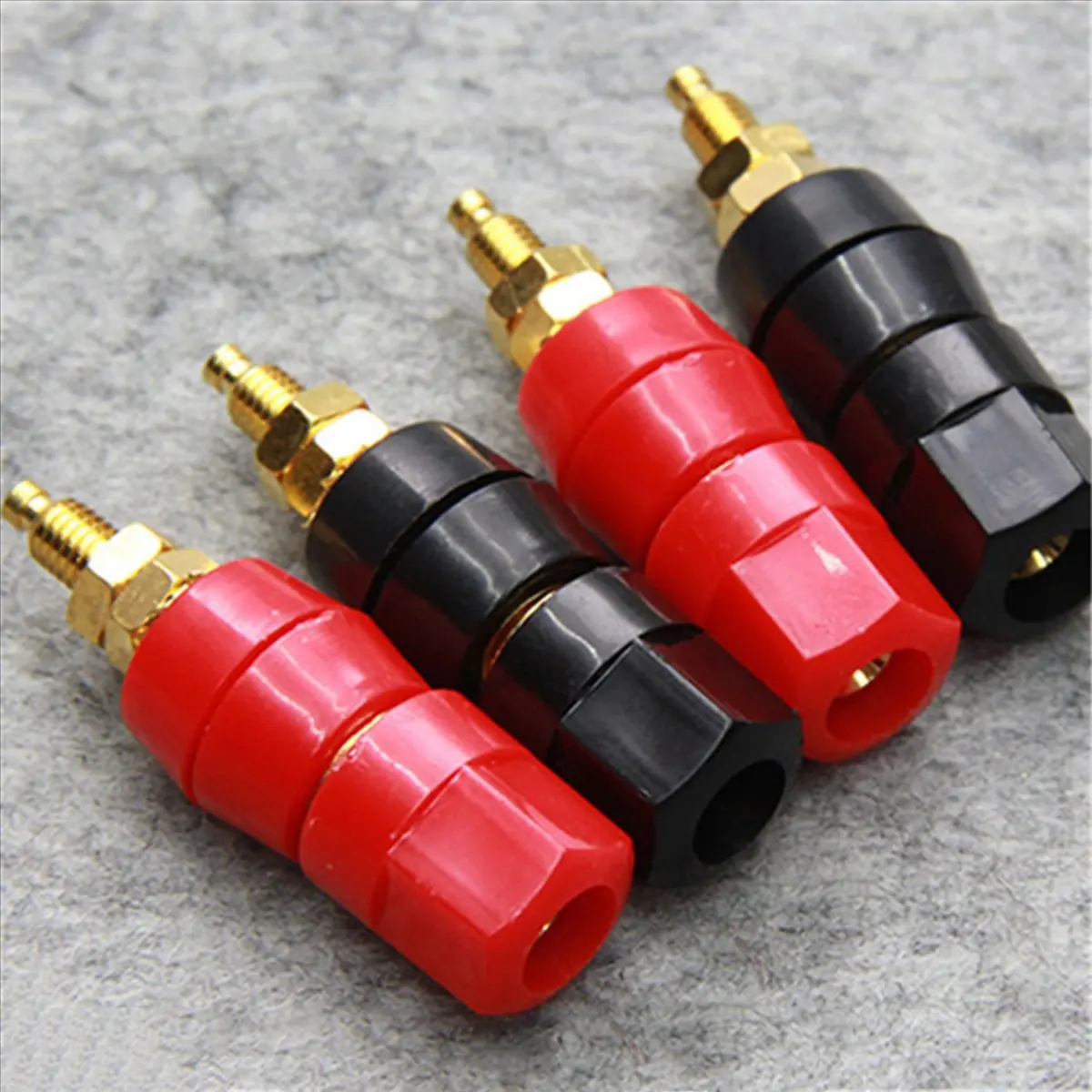 

SDFC 50 шт./лот, позолоченные банановые разъемы для усилителей, 4 мм, гнездо для бананового штекера, акустический терминал, 5 пар