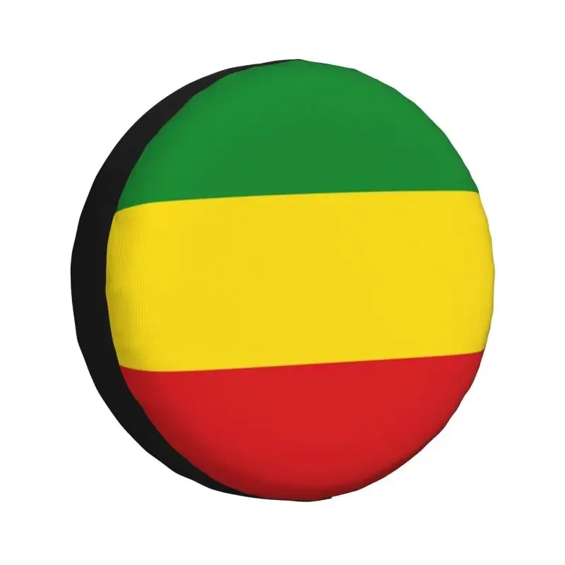 Jamaican Rasta Flag Spare Tire Cover for Land Cruiser Prado Jeep RV SUV Camper Car Wheel Protector Covers 14