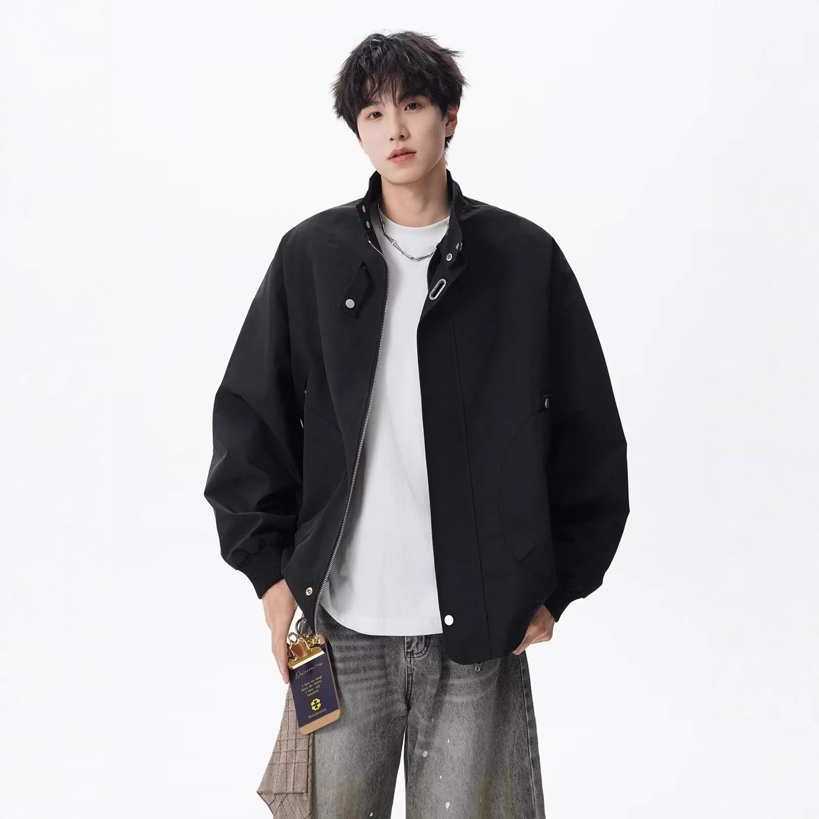 

Мужская куртка American Sle Pilot Jaet, осенняя модная повседневная свободная рабочая одежда, верхняя одежда в стиле High Street, универсальная, с длинными рукавами