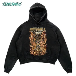Men's 2024 Giant Printed Sweatshirt Oversized Retro Graphic Hoodies Hip-hop Streetwear Cotton Anime Japanese Manga Hoodie JR05