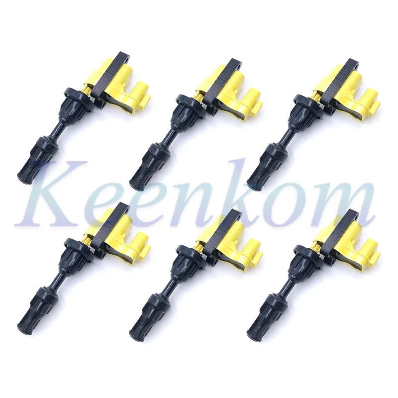 6PCS Ignition Coil SF-DIS-009 DIS-009 For Nissan 300ZX VG30DE VG30DETT 3.0L V6 1990-1996