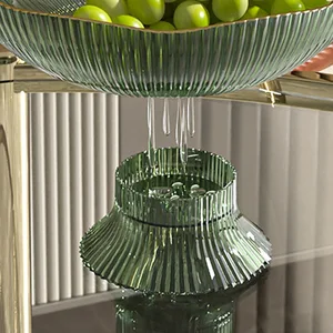 Luxurious drainage fruits dish fruit bowl with healthy beautiful plastic feet with center table drainage for the living room 10 Main Luxury Frute Sales - №9
