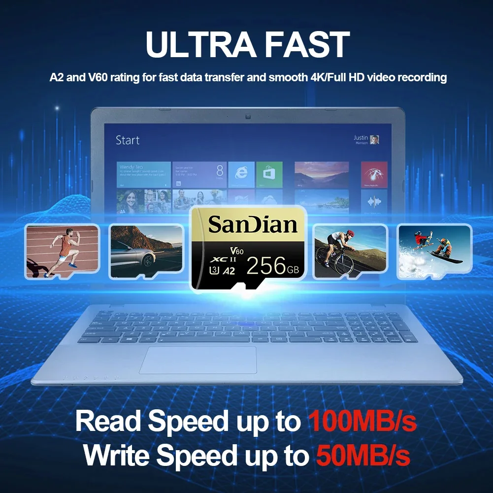 Micro SD Card 32GB 64GB 128GB 256GB Micro TF SD Memory Card UHS-I U3 V30 Class 10 Fast Transfer For GoPro DJI Smartphone view 4