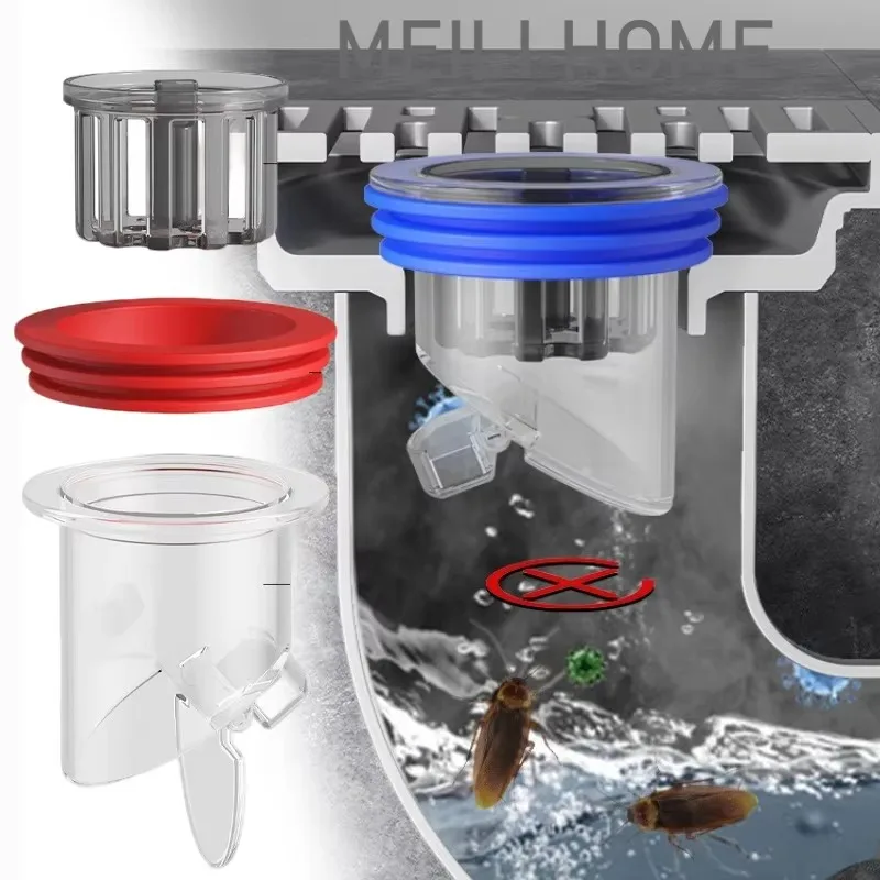 Odor Proof Floor Drain Valve-Sewer Core Backflow Preventer Shower Floor Drain Plug for Kitchen Bathroom Household Toilet Sewer