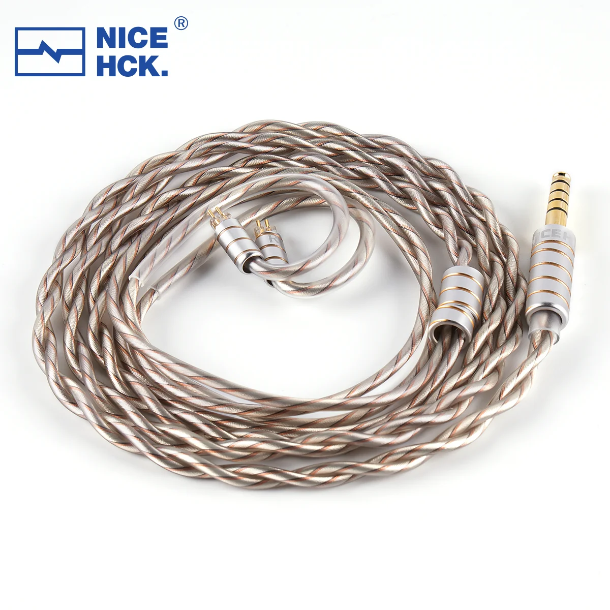 NICEHCK MixDNA 6N نحاس مطلي بالفضة + 6N OFC مادة مختلطة صوت سماعة ترقية كابل 0.78 مللي متر 2Pin/QDC/MMCX موصل #2