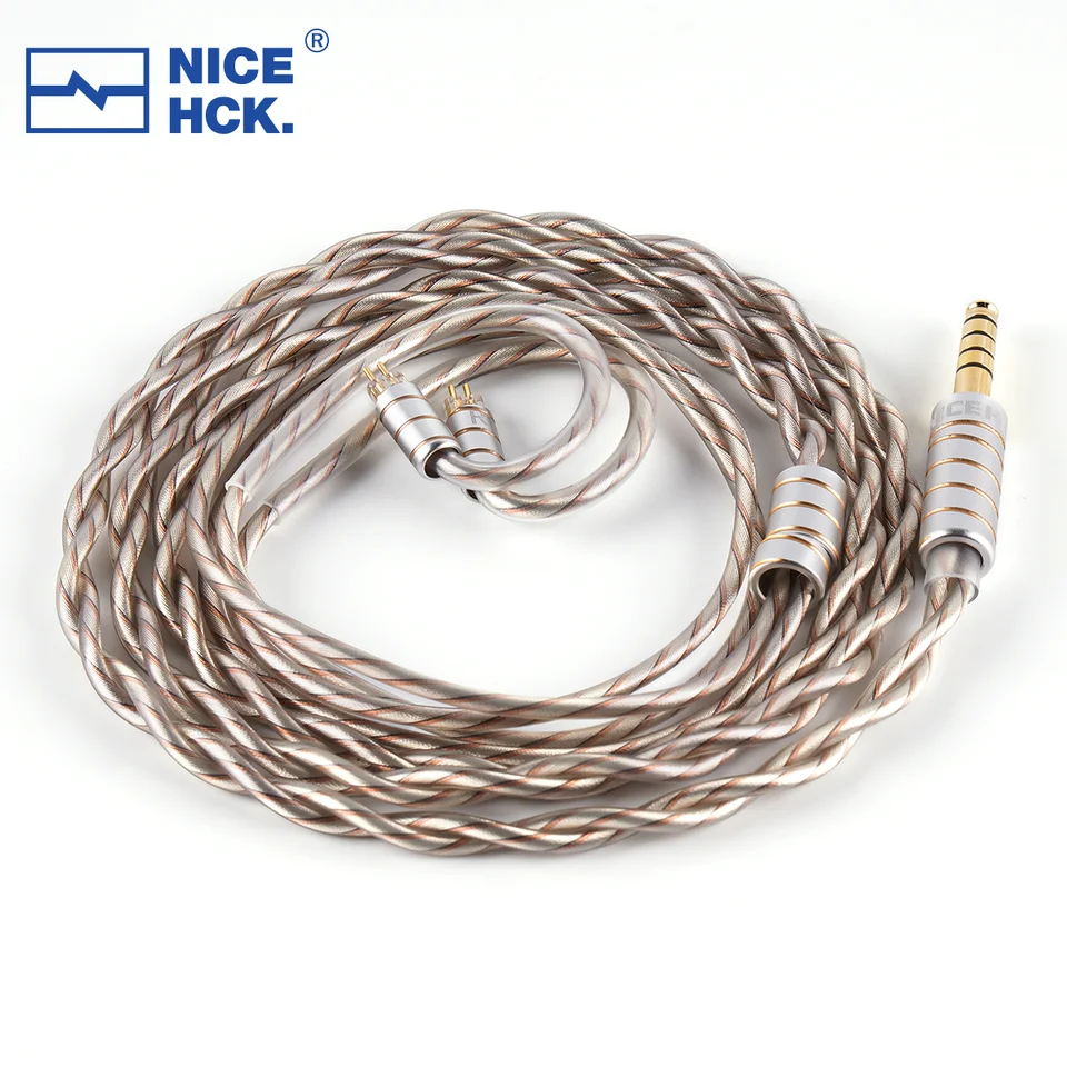 日本ディックス Nox MMCX - 4.4mm5極 6N OFC cable NICEHCK MixDNA 6N Sliver Plated Copper+6N OFC Mixed Material Audio
