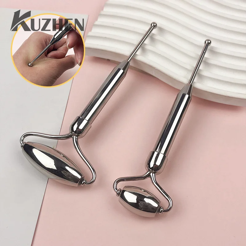 

Stainless Steel Double-Ended Facial Roller Massager Skin Care Roller Tools For Face Eyes Neck Relieve Fine Lines And Wrinkles