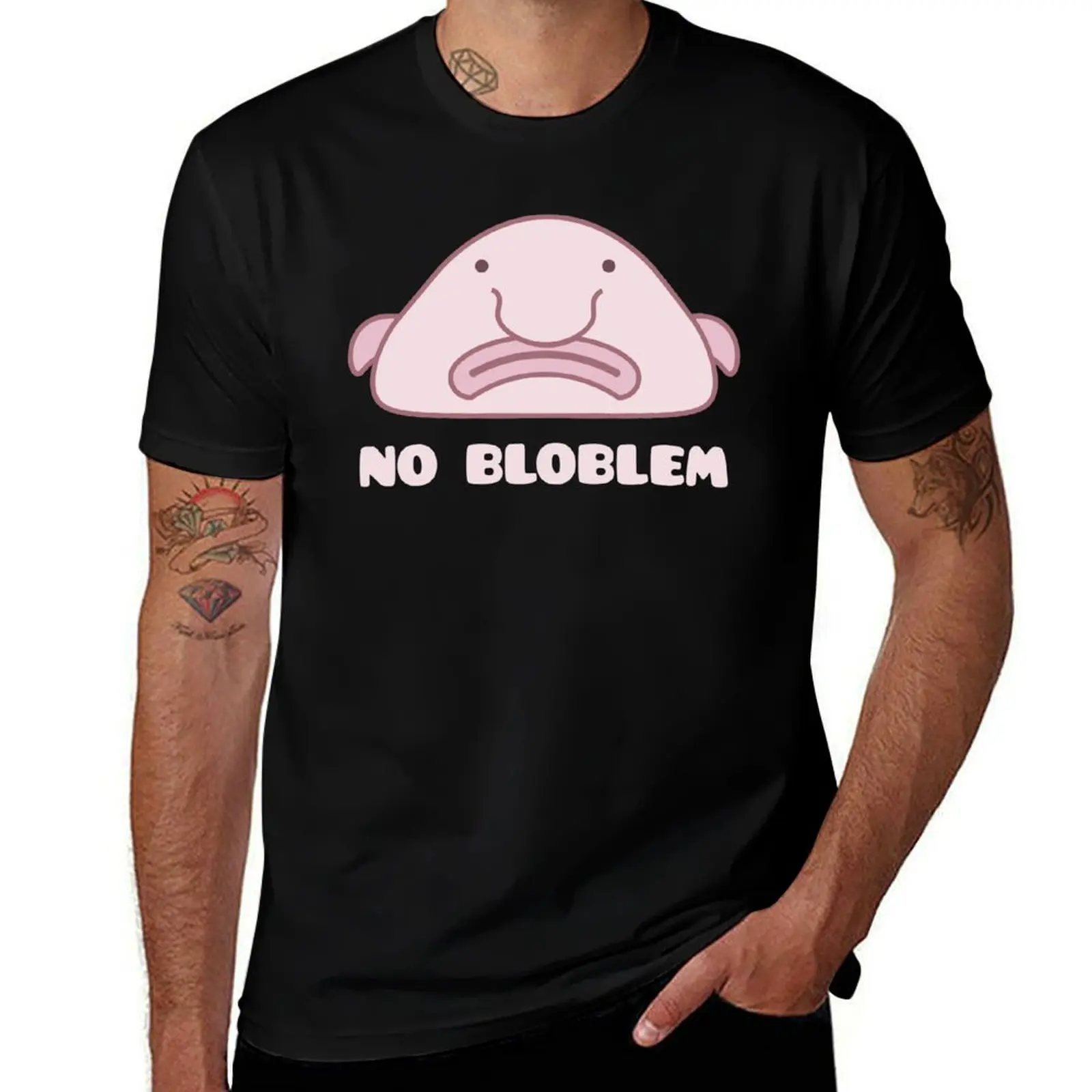 No Problem Blobfish T-Shirt baggy shirts cute clothes anime vintage anime shirt mens graphic t-shirts pack