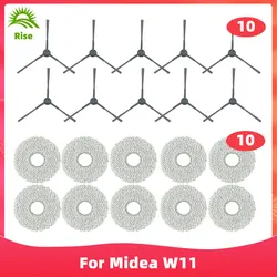 Compatible For Midea V12, V10, W11 Robot Vacuums Spin Side Brush Mop Cloths Rag Spare Part Accessory Replacement