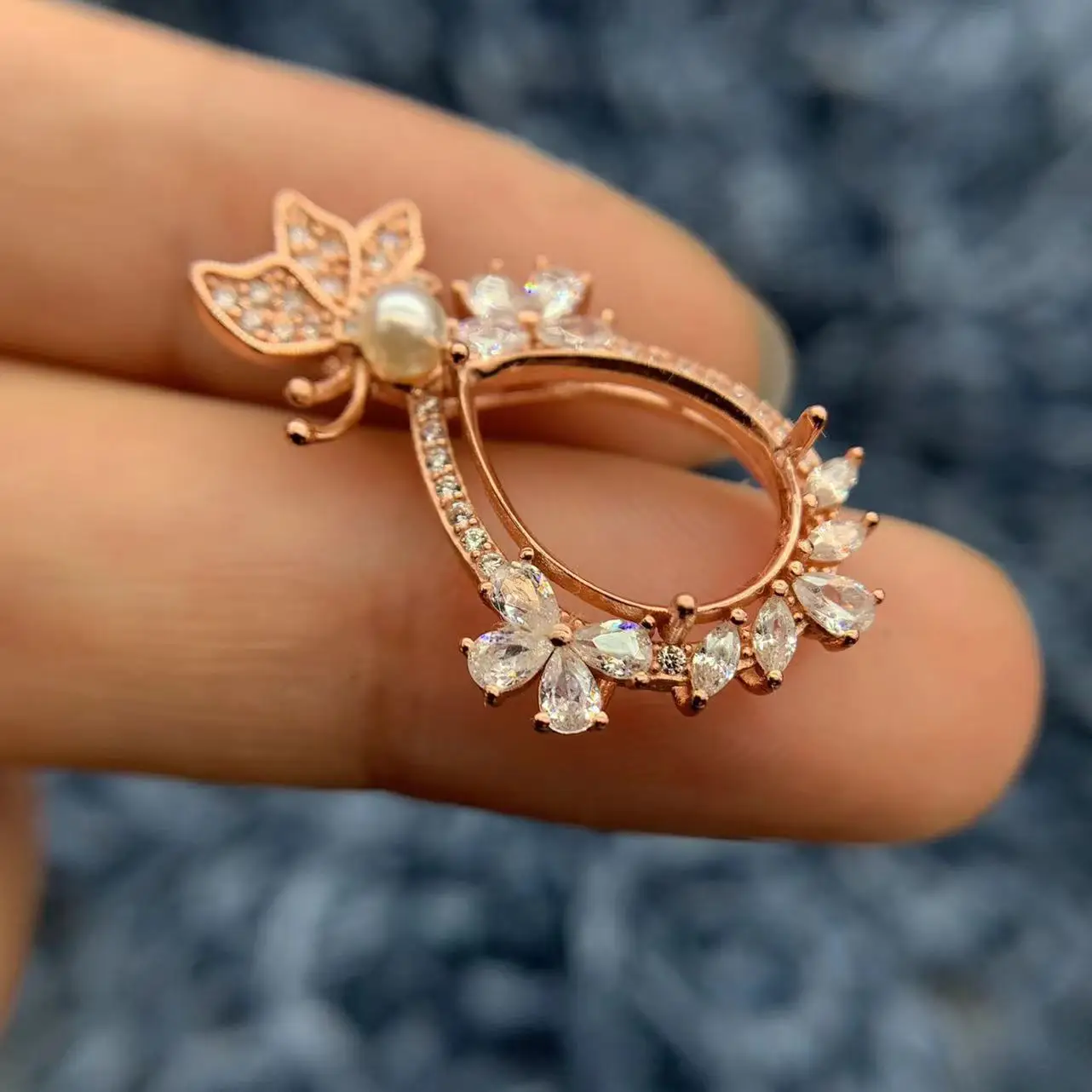 女性用MeiBaPJ-S925スターリングシルバーインレイ,ドロップ型ジェムストーン,空のペンダントホルダー,高級ジュエリーアクセサリー,送料無料,10x14mm