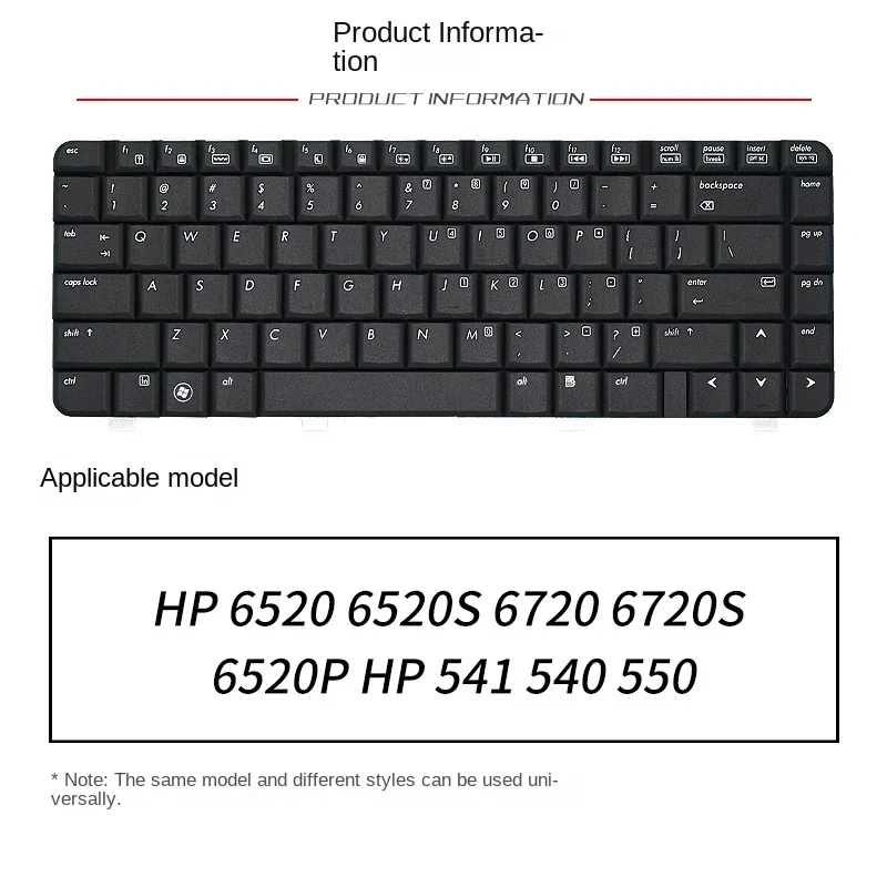 Replace applicable For HP 541 540 550 6720 6520 6520P 6520S 6720S LapForp Keyboard