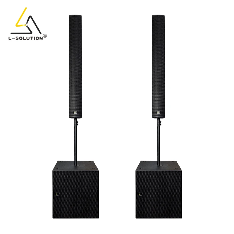 L-solution Audio Big Power K1+ H21-A Column Speaker System and 21 Inch Active Subwoofer  for Stage