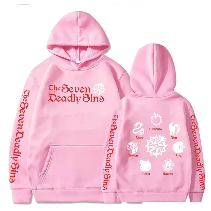 CyAnime the Seven Deadly Sins Meliodas Elizabeth Diane Ban King Gowther Merlin Escanor logo Hoodies Harajuku Unisex Sweatshirt - view 3