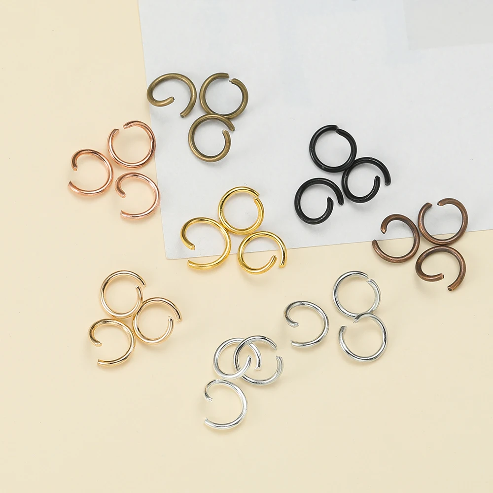 100pcs/lot 0.7x4mm Iron Opening Jump Ring Necklace Split Connectors Rings For DIY Jewelry Making Crafts Supplies Findings