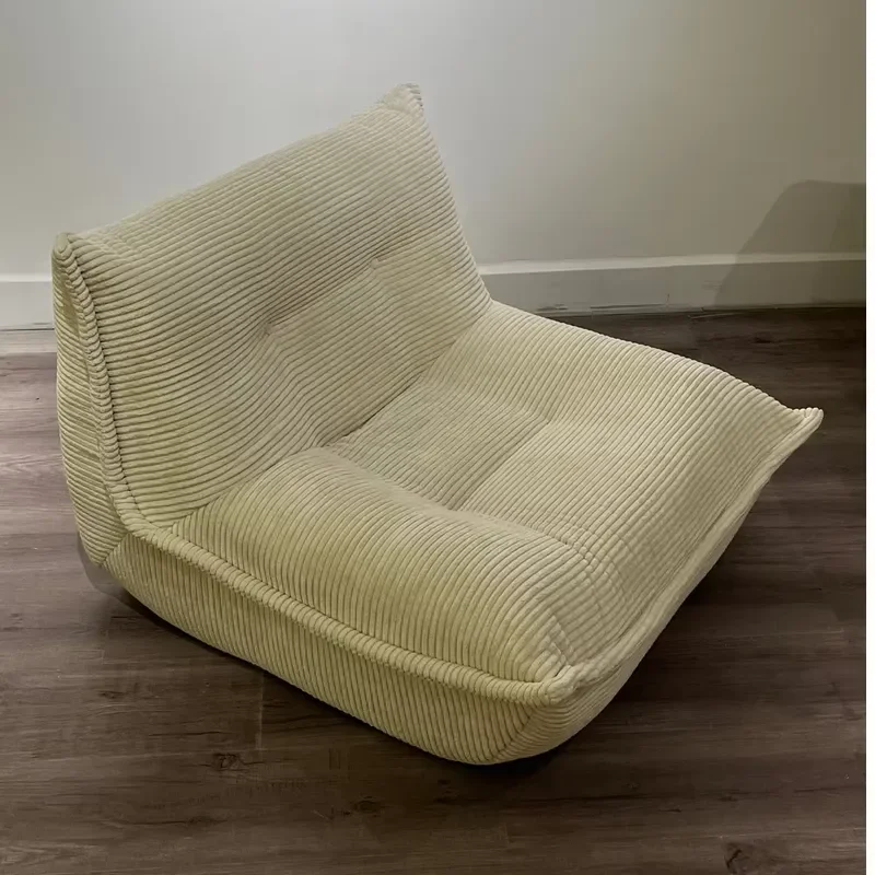 Modern Design Square Vacuum Packaging Compressed Foam Sectional Sofa Set Living Room Floor Seating Sofa Ottoman for Workshop