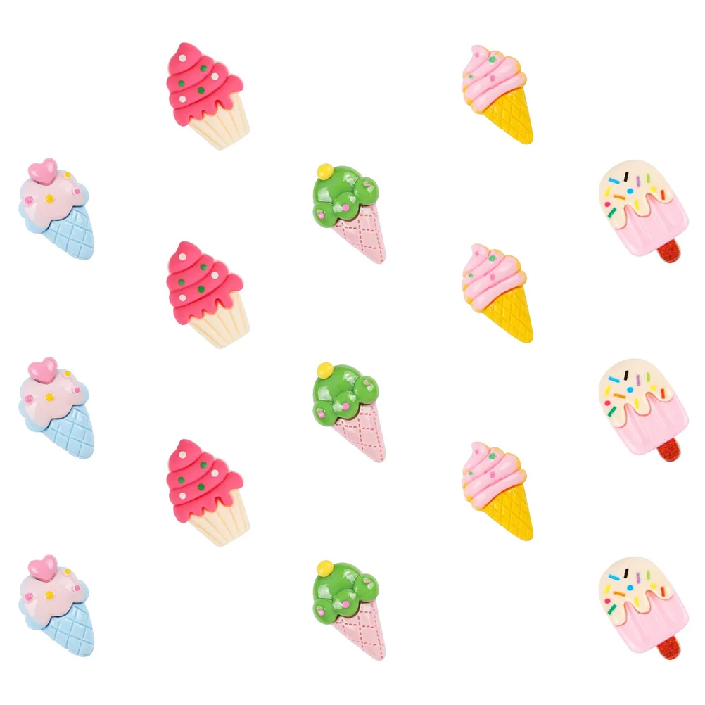 15 Pcs Ice Cream Pin Shaped Thumb Tacks Cork Board สะดวก Thumbtacks แผนที่อุปกรณ์ Multi-function ผมสั้น Compact Push