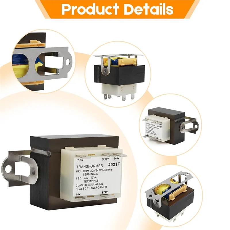 

AB66-240V To 24V 0130M00138S Transformer For Goodman Amana 40VA Furnace Transformers Primary 208/240V Secondary 24V Heater