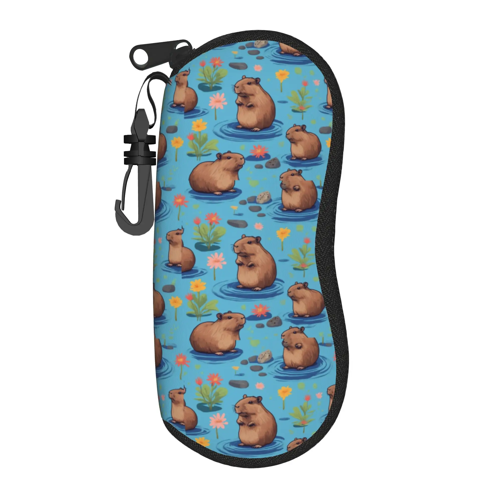 Cute cute Capybara Glasses Case Waterproof Box  Glasses Storage Box Cartoon Eye Contacts Case