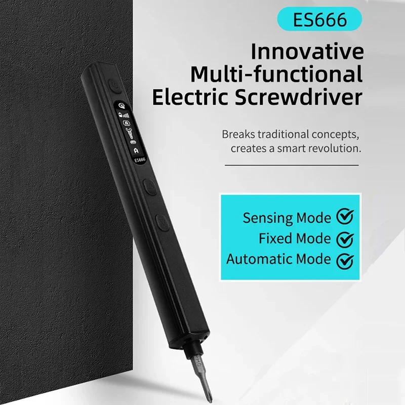SkyDElSEQURE ES666 Smart Screwdriver With Somatosensory Recognition & Manual & Electric Modes Suitable For Continuous Maintenanc