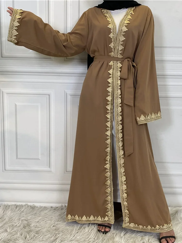 Ramadan Elegant Prayer Muslim Open Abaya Women Dress Dubai Turkey Islam Long Dress Kaftans Dresses Robe Longue Femme Vestidos