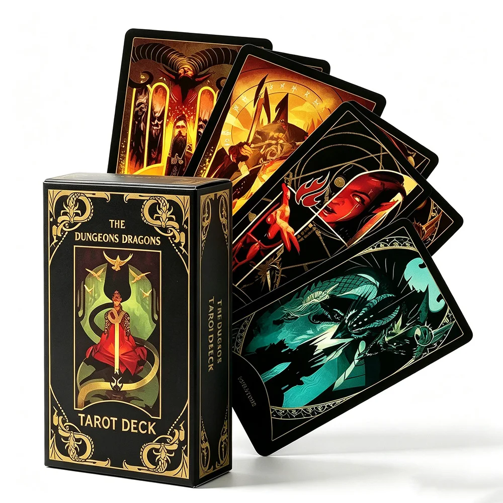 78Pcs Dungeons & Dragons Tarot Cards, Standard Size Divination Tarot Deck,Table Game, Perfect for Parties, Gatherings & Gifts