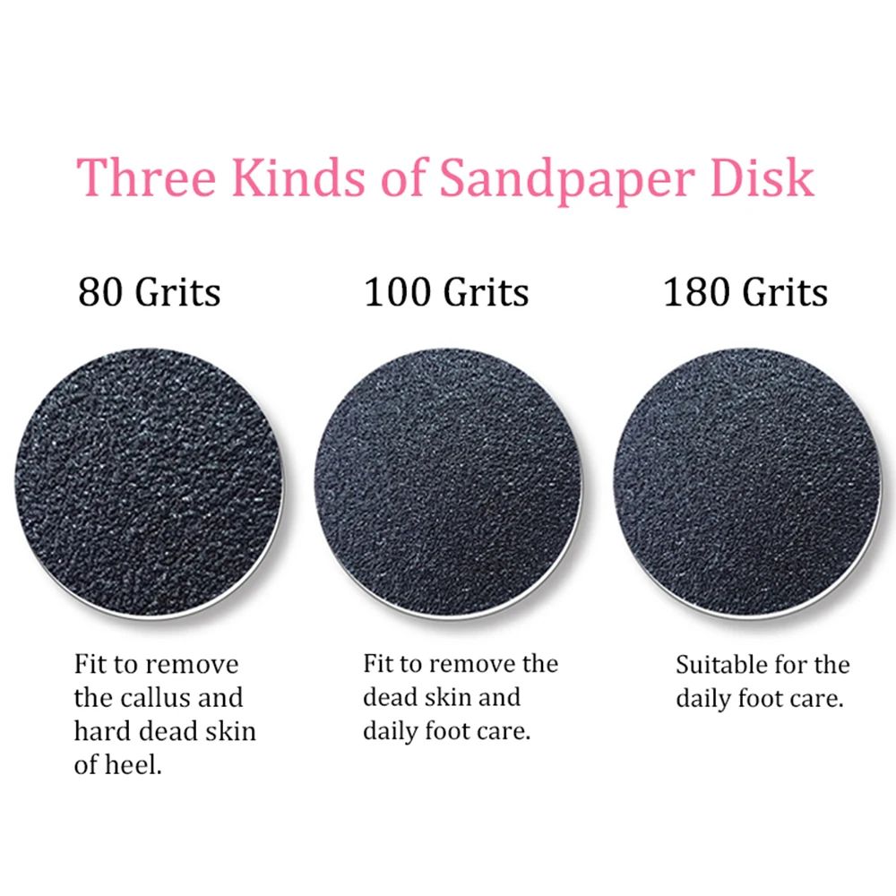 60 PCS/Lot Tool Foot File Sandpaper Disk Sanding Foot Callus Remover Replacement Paper Accessory For Electric Tool Pedicure