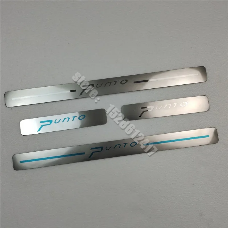 Car Styling for 2012-2019 Fiat Punto stainless steel Ultra-thin Scuff Plate/Door Sill Door Sill Scuff Plate Welcome Pedal