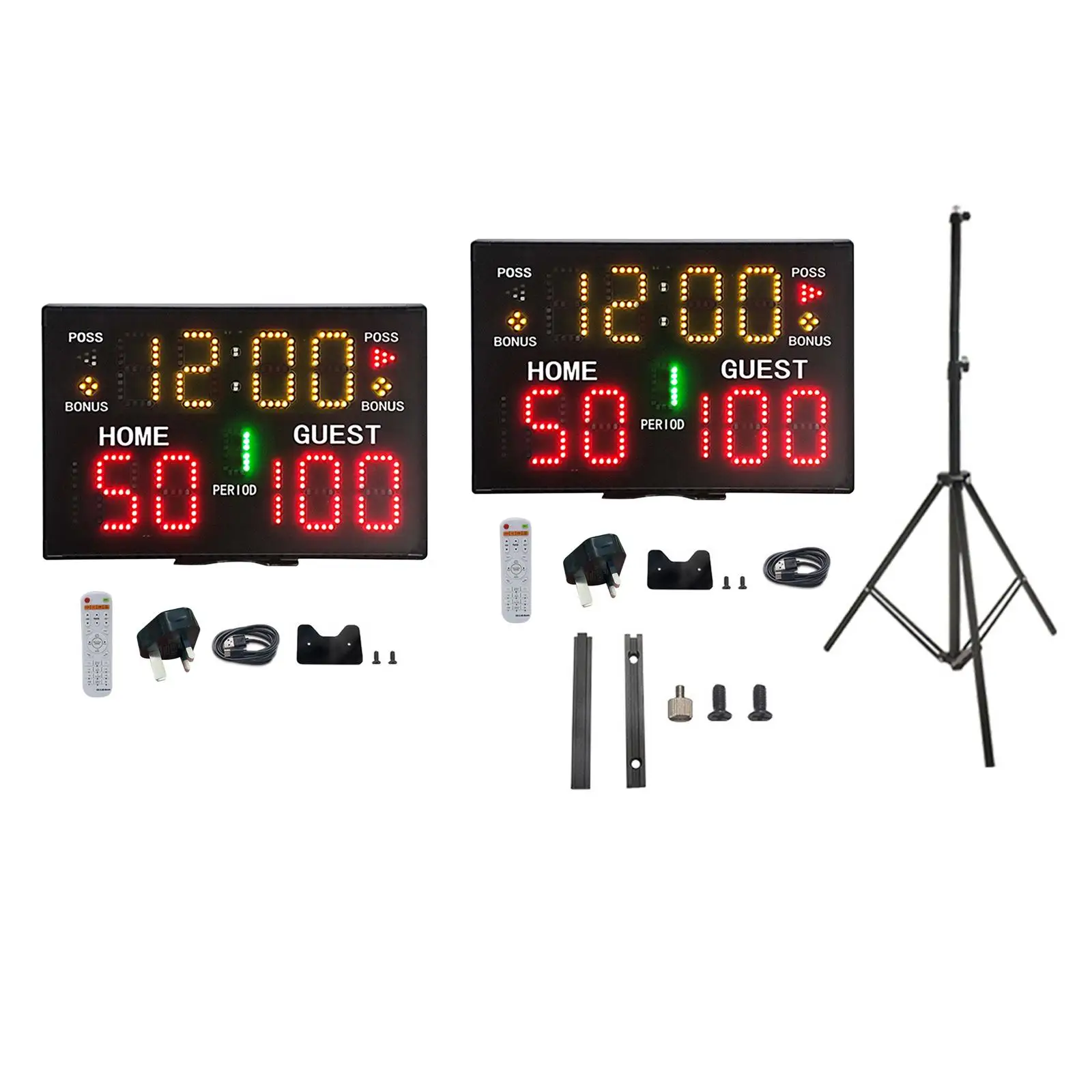 

Digital Scoreboard 98ft Control Distance Score Clock for Basketball Football
