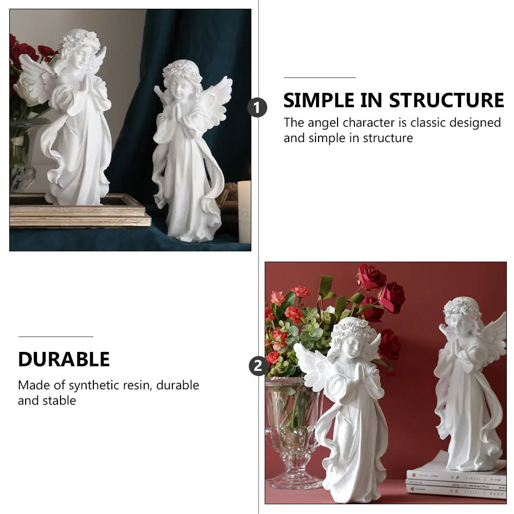 

1Pcs Angel Decor Resin Sculpture Charming Classic Character Ornament European Style Fairy Garden Yard Home Decor Tabletop