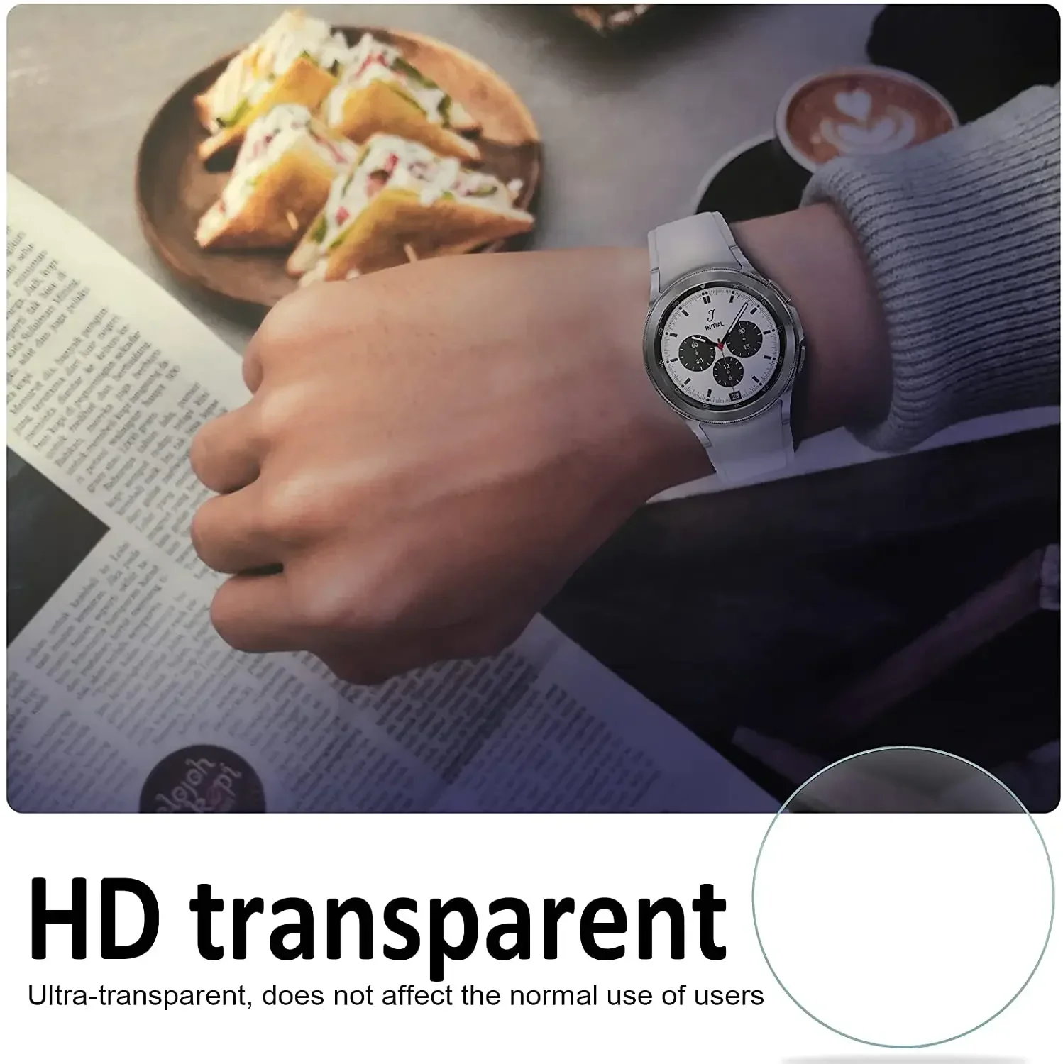 واقي شاشة من الزجاج المقسى لساعة سامسونج جالاكسي 4 كلاسيك 42 ملم 46 ملم مضاد للخدش لساعة جالاكسي 4 Classic1/2/3/4/5 قطعة