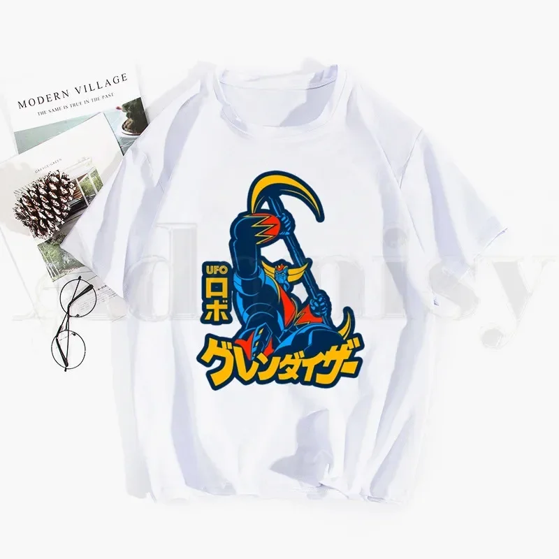 Grandizer Japan Robot Anime Goldorak Goldrake Tshirt Hip Hop Girl Print Top Tees Harajuku Tshirts Men Fashion Summer T-shirts