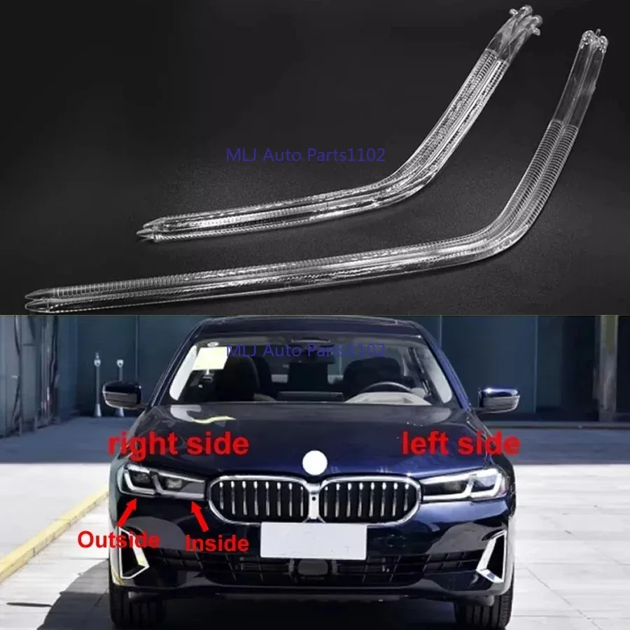 

2021 2022 2023 For BMW 5 Series G30 G38 Headlight Light Guide Plate DRL Daytime Running Lights Tube Lamp Bar Strip Plexiglass