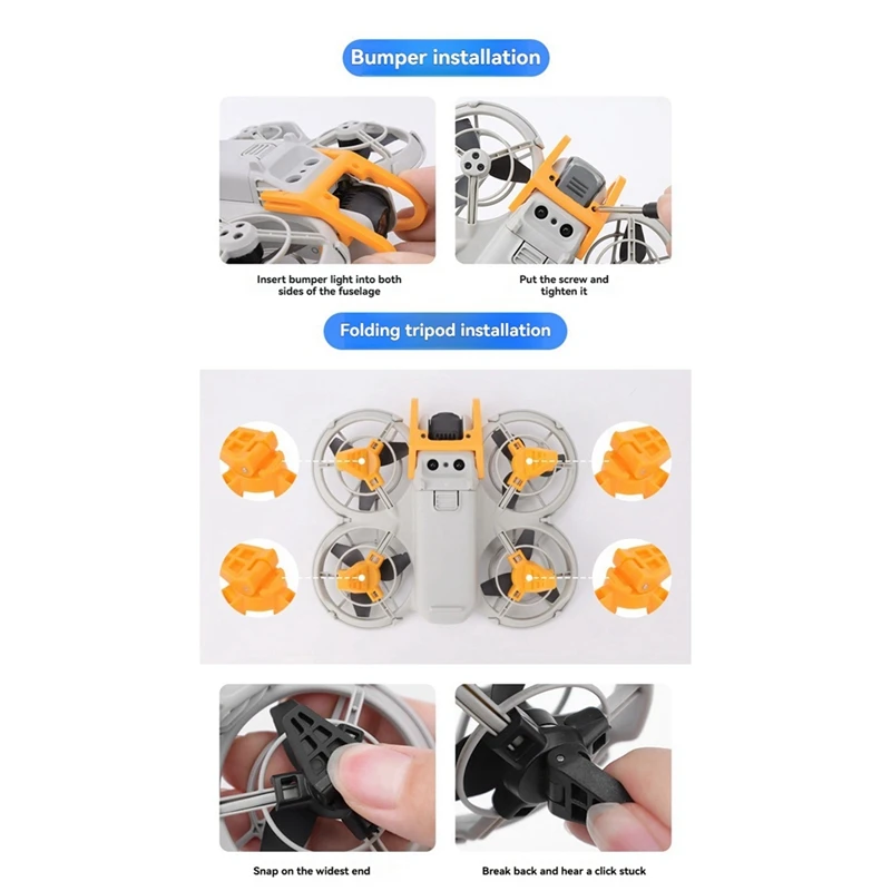 Для DJI Neo бампер защита карданного подвеса камеры складное шасси Flight Tail защита пропеллера для DJI Neo Запчасти A