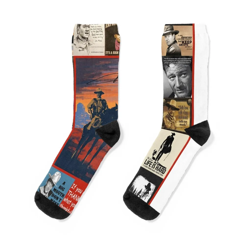 John Wayne Quote Socks with print short new in's heated Men Socks Luxury Brand Women's