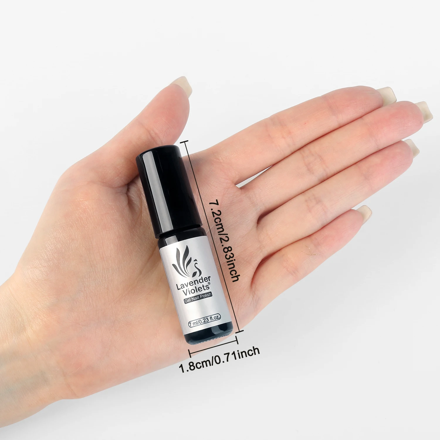 7ml Glossy No Wipe Top Coat, Shiny Effect Soak Off UV Gel Nail Polish Easy to Apply for Starter Salon Nail Manicure