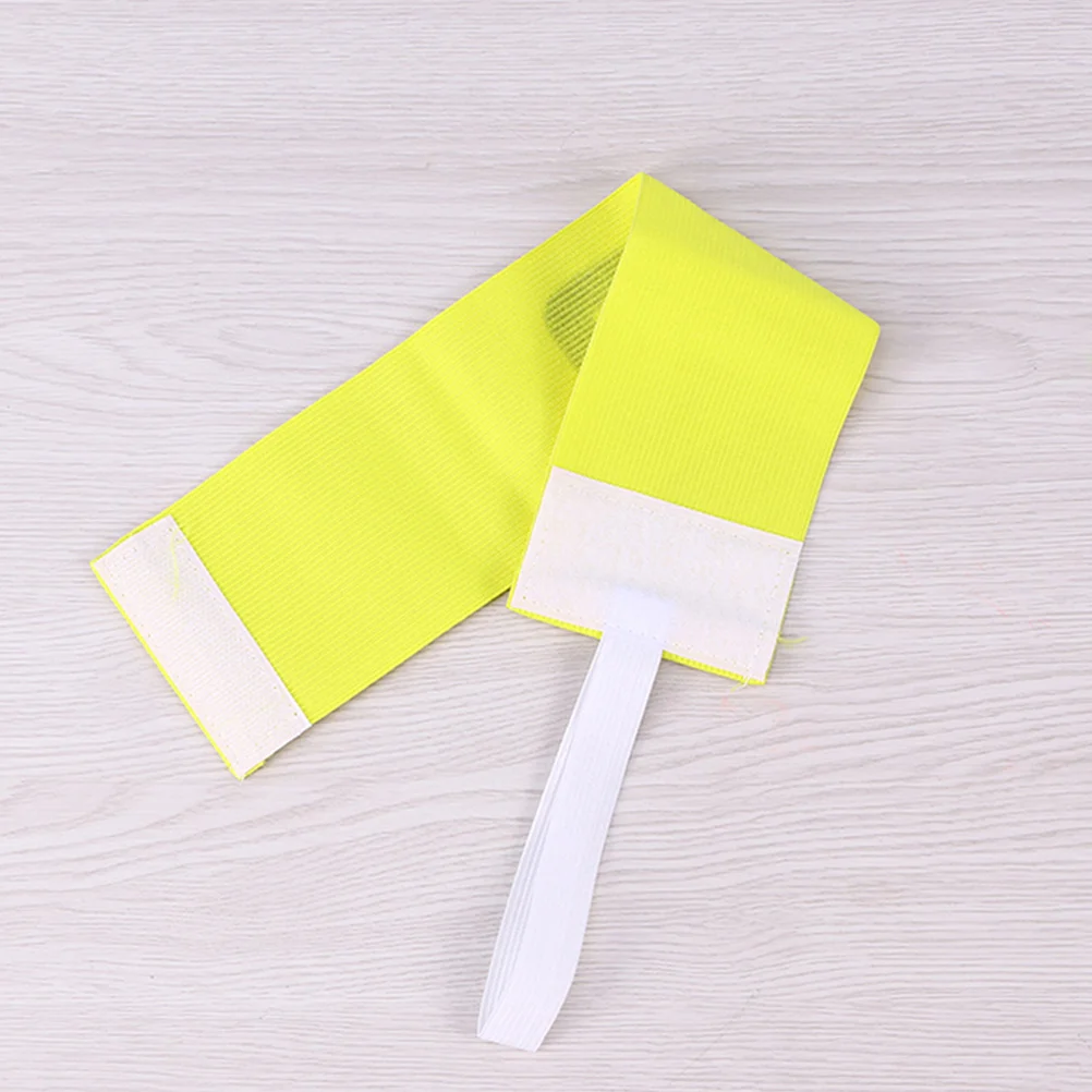 3 Pcs Football Training Supplies Captain C-label Armband Yellow Adjustable Soccer Supply Major Rugby Bands for Nylon Practical